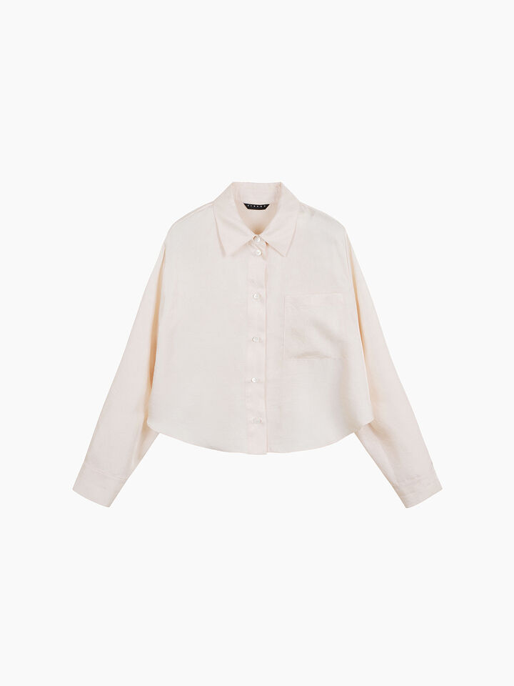 Camicia crema in satin - sisley k camicie - Bianco Panna | Sisley K image number 2